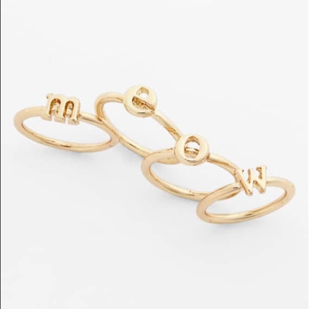 Nordstrom ‘Meow’ Gold Stackable Midi Rings